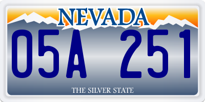 NV license plate 05A251