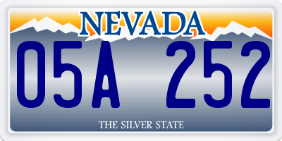NV license plate 05A252