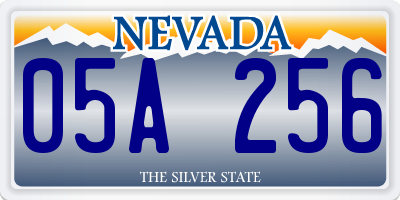 NV license plate 05A256