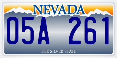 NV license plate 05A261