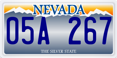 NV license plate 05A267