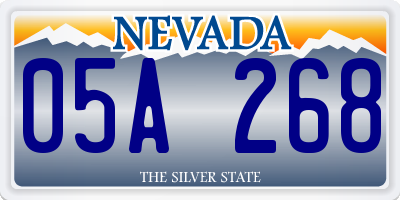 NV license plate 05A268