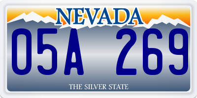 NV license plate 05A269