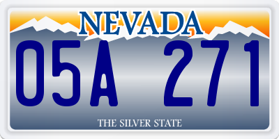 NV license plate 05A271