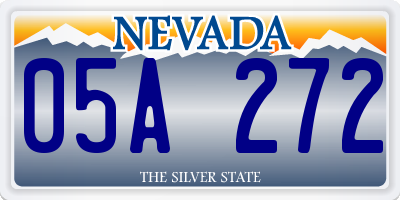 NV license plate 05A272