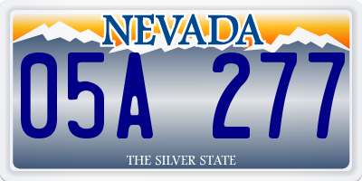 NV license plate 05A277