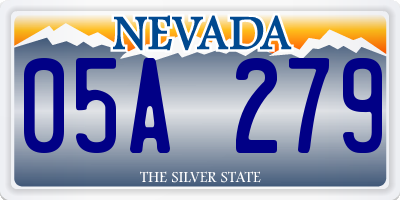 NV license plate 05A279