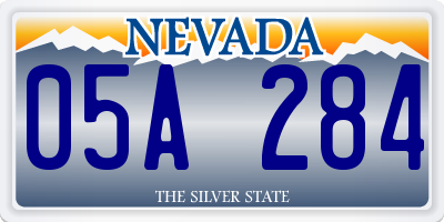 NV license plate 05A284