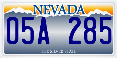 NV license plate 05A285