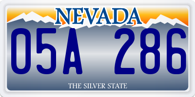 NV license plate 05A286