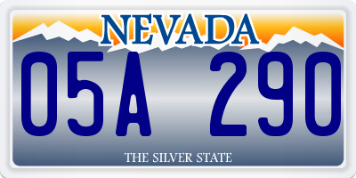 NV license plate 05A290