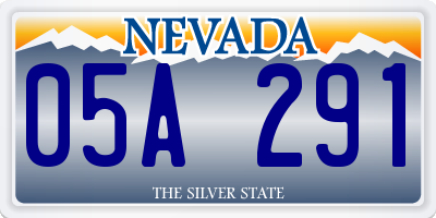 NV license plate 05A291