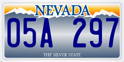 NV license plate 05A297