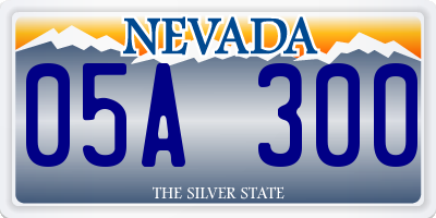 NV license plate 05A300