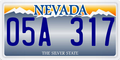 NV license plate 05A317