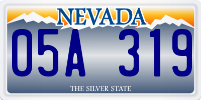 NV license plate 05A319