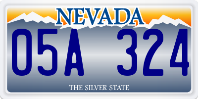 NV license plate 05A324