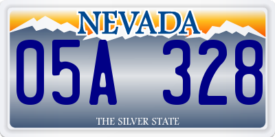 NV license plate 05A328