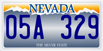 NV license plate 05A329