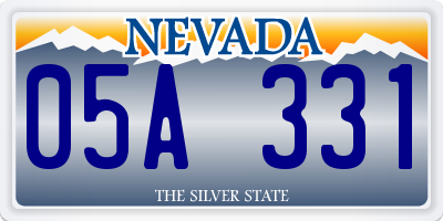 NV license plate 05A331