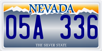 NV license plate 05A336