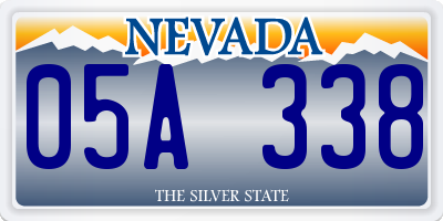 NV license plate 05A338
