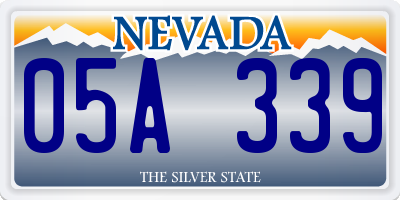 NV license plate 05A339