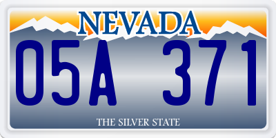 NV license plate 05A371