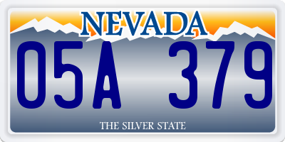 NV license plate 05A379