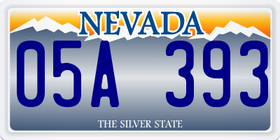 NV license plate 05A393