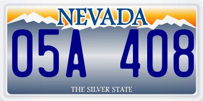 NV license plate 05A408