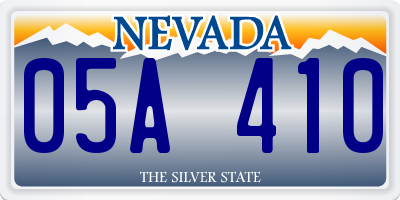 NV license plate 05A410