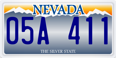 NV license plate 05A411