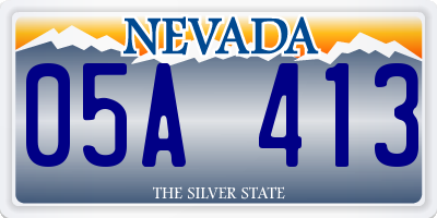 NV license plate 05A413