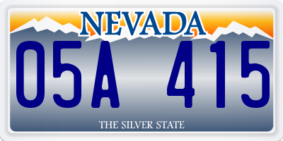 NV license plate 05A415