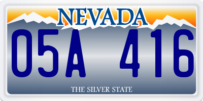 NV license plate 05A416