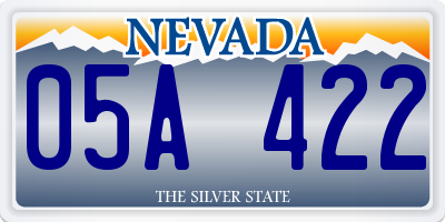 NV license plate 05A422