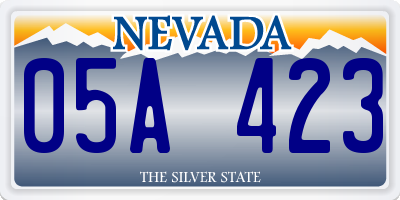 NV license plate 05A423