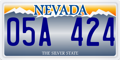 NV license plate 05A424