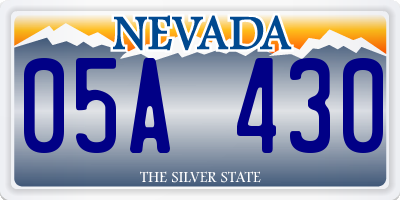 NV license plate 05A430