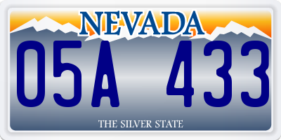 NV license plate 05A433