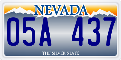 NV license plate 05A437