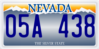 NV license plate 05A438