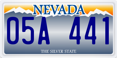 NV license plate 05A441