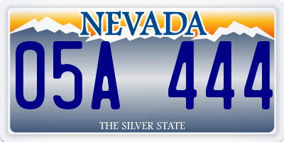 NV license plate 05A444