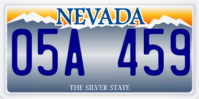 NV license plate 05A459