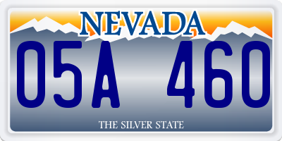 NV license plate 05A460