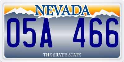 NV license plate 05A466
