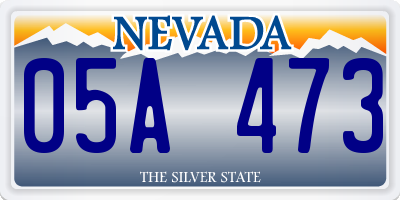 NV license plate 05A473