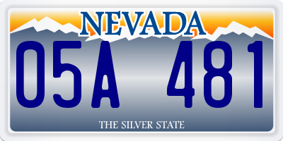 NV license plate 05A481